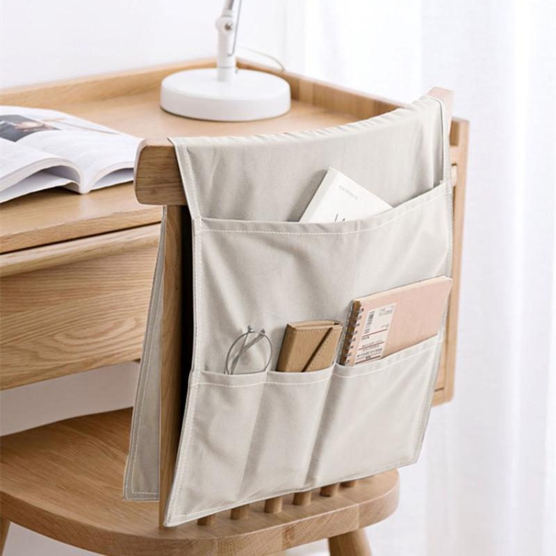 

Sofa Armrest Storage Hanging Bag Home Fabric Remote Control Mobile Phone Sundries Multi-functional Storage Hanging Bag 36x82cm&4 білий