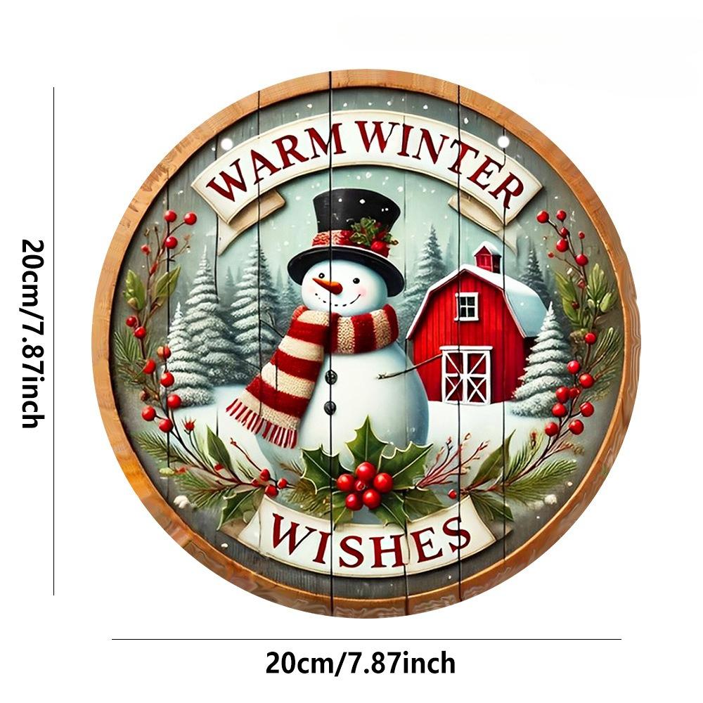 Christmas Snowman Wooden Sign Xmas Tree Hanging Ornaments Merry Christmas Dwarf Wooden Sign for Home New Year Party Gift 2025