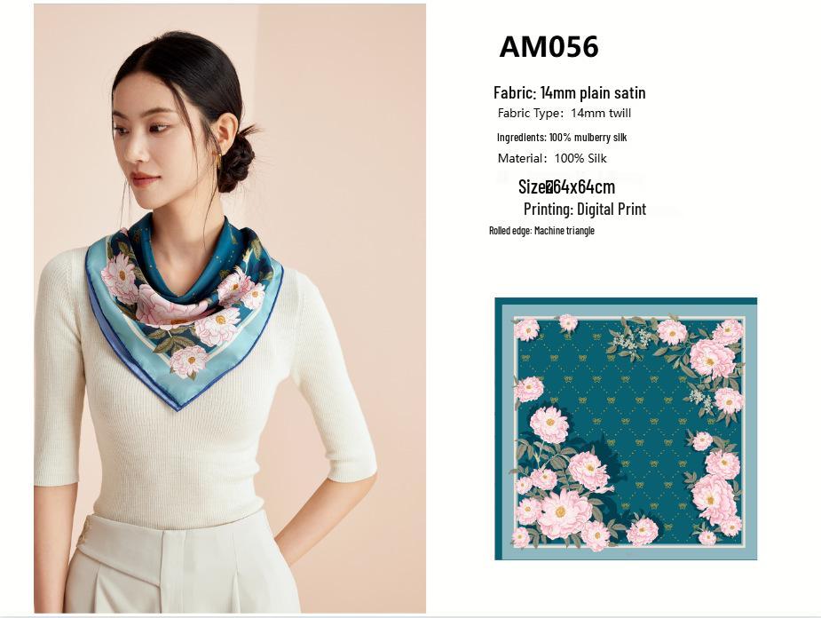 Luxury Mulberry Silk 70cm Square Scarf - Perfect Custom Gift for Mother's Day or Teacher's Day