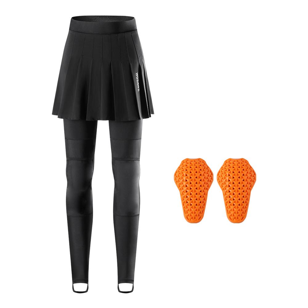 

WOSAWE Женские мотоциклетные мягкие бронированные брюки из высокоэластичной ткани с наколенниками L чёрный