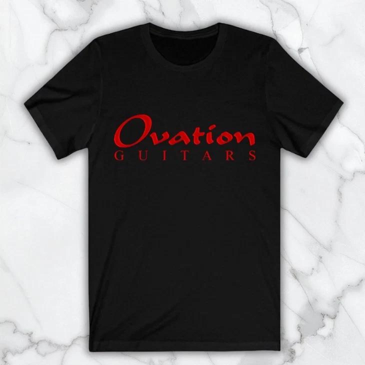 Ovation Guitar Company Men s Black Graphic T Shirt Fr L