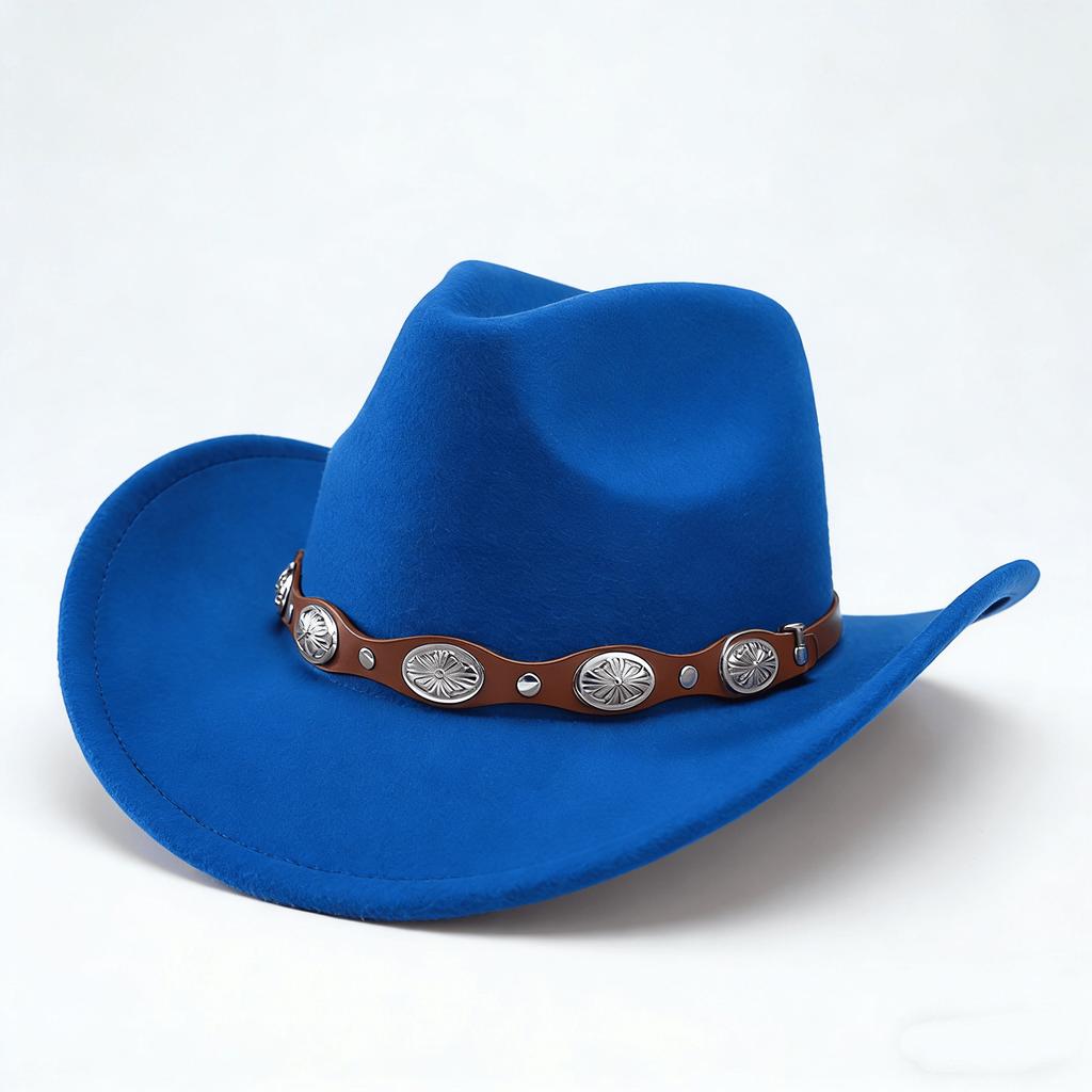 Men's and Women's Woolen Hats, European and American Outdoor Travel Fashion Trend Jazz Top Hat, Western Cowboy Hat