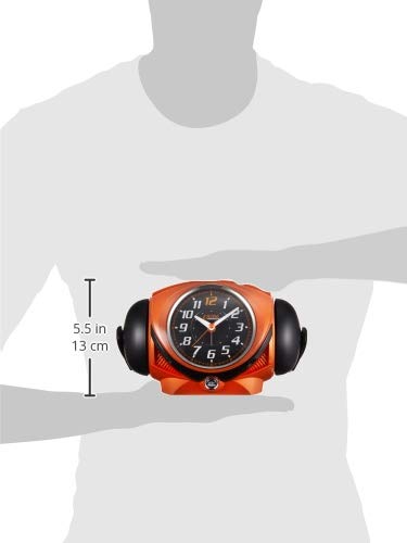 Seiko Clock Alarm Clock Analog Loud Bell Sound PYXIS ULTRA RAIDEN Orange Metallic NR441E SEIKO