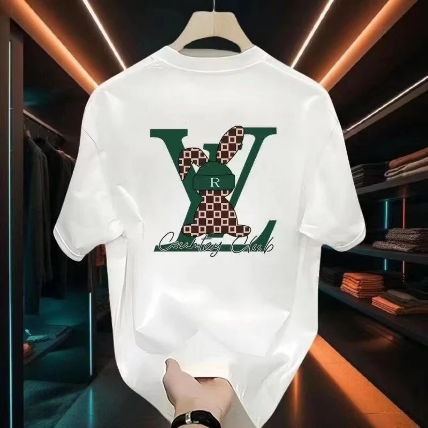

The new short-sleeved printed round-neck T-shirts of 2026 are very popular among both men and women S чёрный