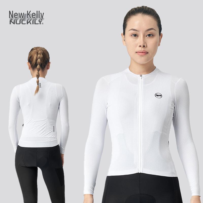 NUCKILY Women s Autumn Long Sleeve Cycling Jersey - Quick-Dry, Breathable, Sun Protection S