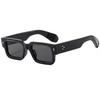 Trendy Unisex Cross-Border European Square Frame Sunglasses with Anchor Stud Design