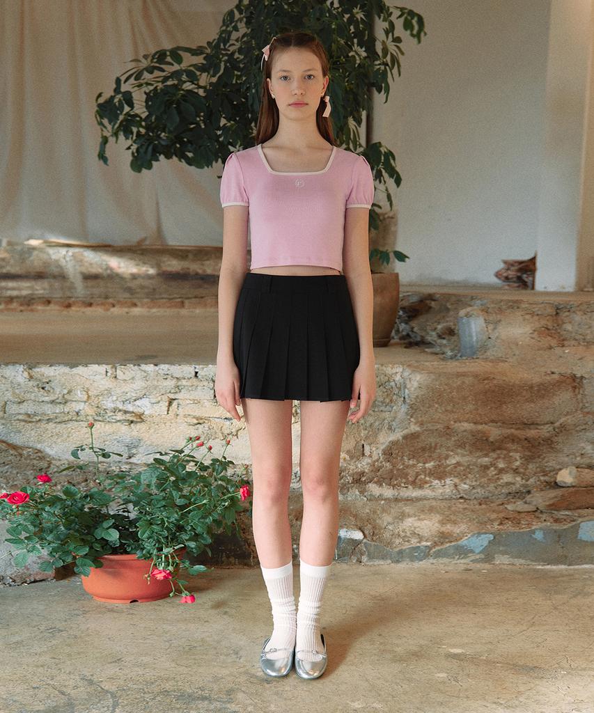 Lora Lora Pleats Mini Skirt Black