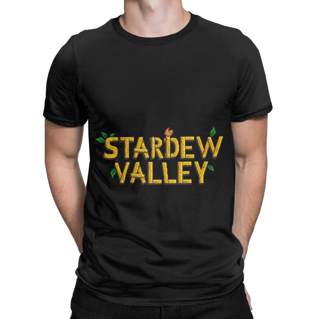 STARDEW VALLEY Farm Logo Graphic 100% Cotton T-Shirt Stardew Valley Tops Tees For Men
