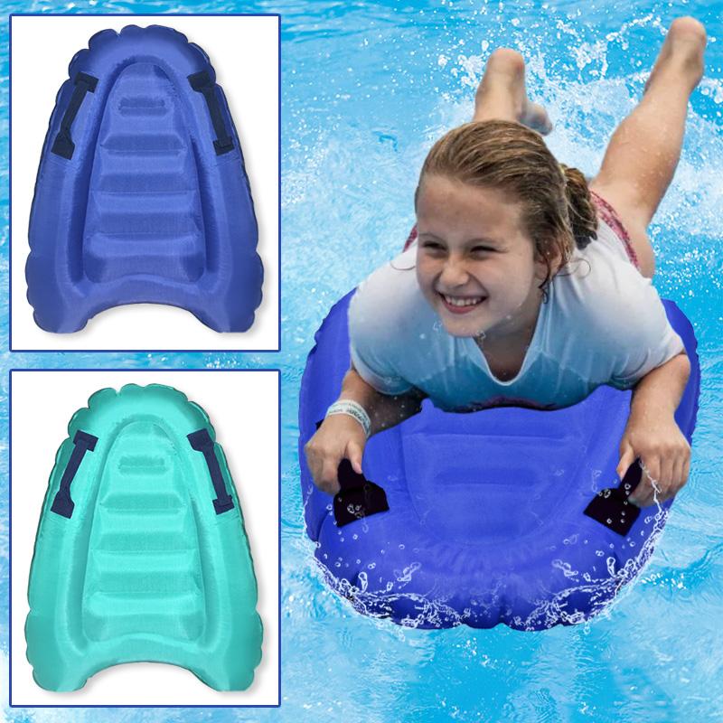 1Pc Inflatable Surfboard With Handle For Beach Surfing Swimming Floating Row
