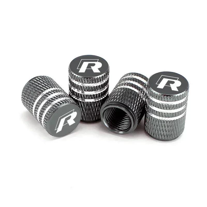

2026 Hot for Volkswagen 4Pcs Car Wheels Tire Valve Stem Cap Cover Rline R Golf 4 5 7 Jetta CC Tiguan Touran Passat B5 B7 T-Roc P