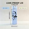 1PC Martin Luther King Portrait 750ml Color Plastic Sports Water Bottle Leakproof Flip Straw Lid Suitable for Sports Office Home Use