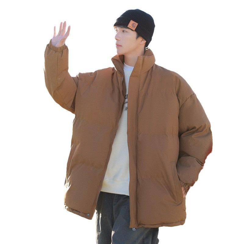 Men's stand-up collar cotton-padded clothes for boys' autumn and winter new loose windproof and cold-proof thickened warm cotton-padded 