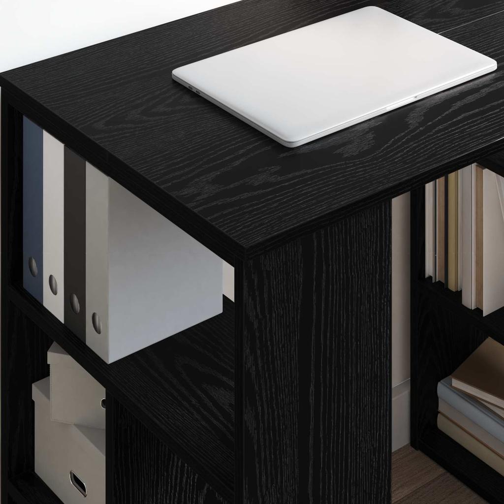 Desk Black Oak Effect 90 x 50 x 75 cm Wood Based Material