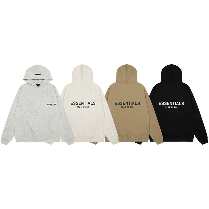 Herren Kapuzenpullover Mit Beflocktem Buchstabenaufdruck Locker Geschnitten Baumwolle Pullover Lässig Streetwear