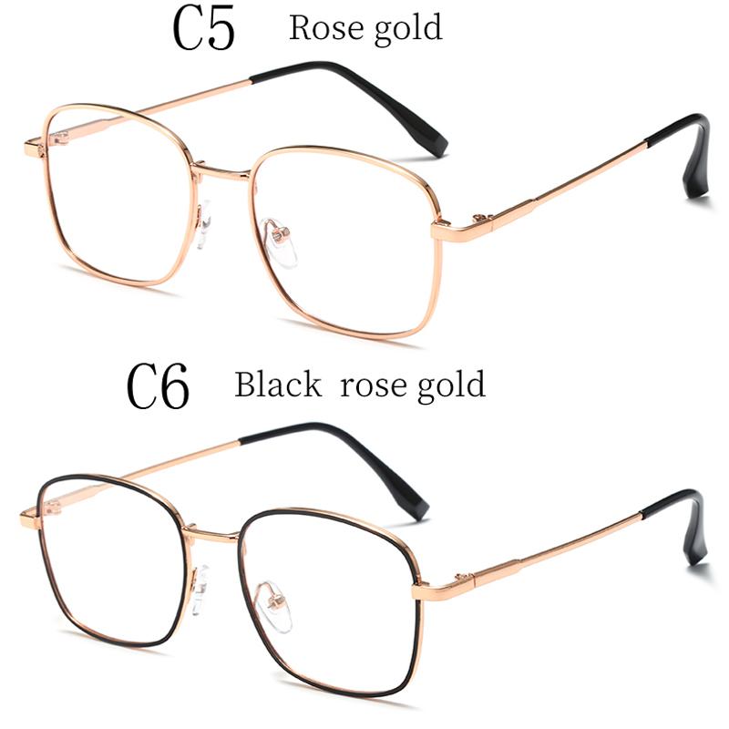 Square Metal Photochromic Anti Radiation Eyeglass For Woman Men Photochromic Sunglasses Anti Blue Light Eye Protection Glasses