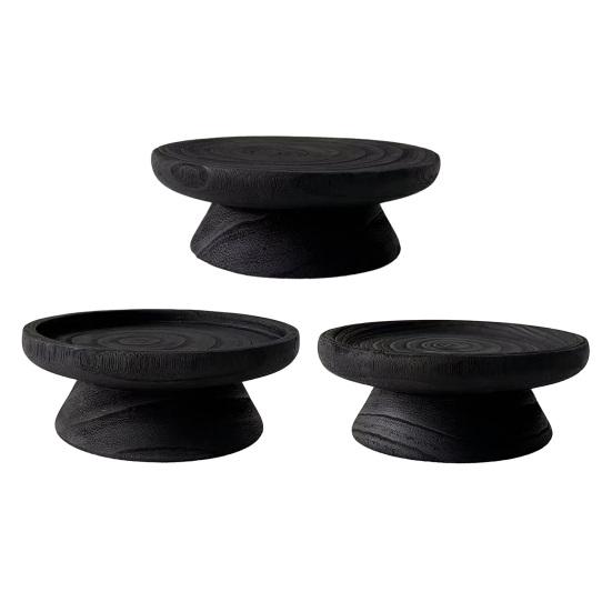 Solid Wood Artistic Tray Vintage Floor-Standing Aromatherapy Ornament Chinese Zen Aesthetic Wooden Craft