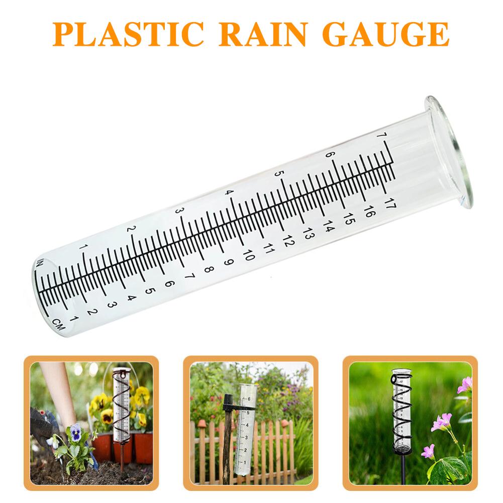 7" Plastic Rain Gauge Replacement Tube Cold Resistance For Outdoor Garden Yard Home Garden Tool C2L5