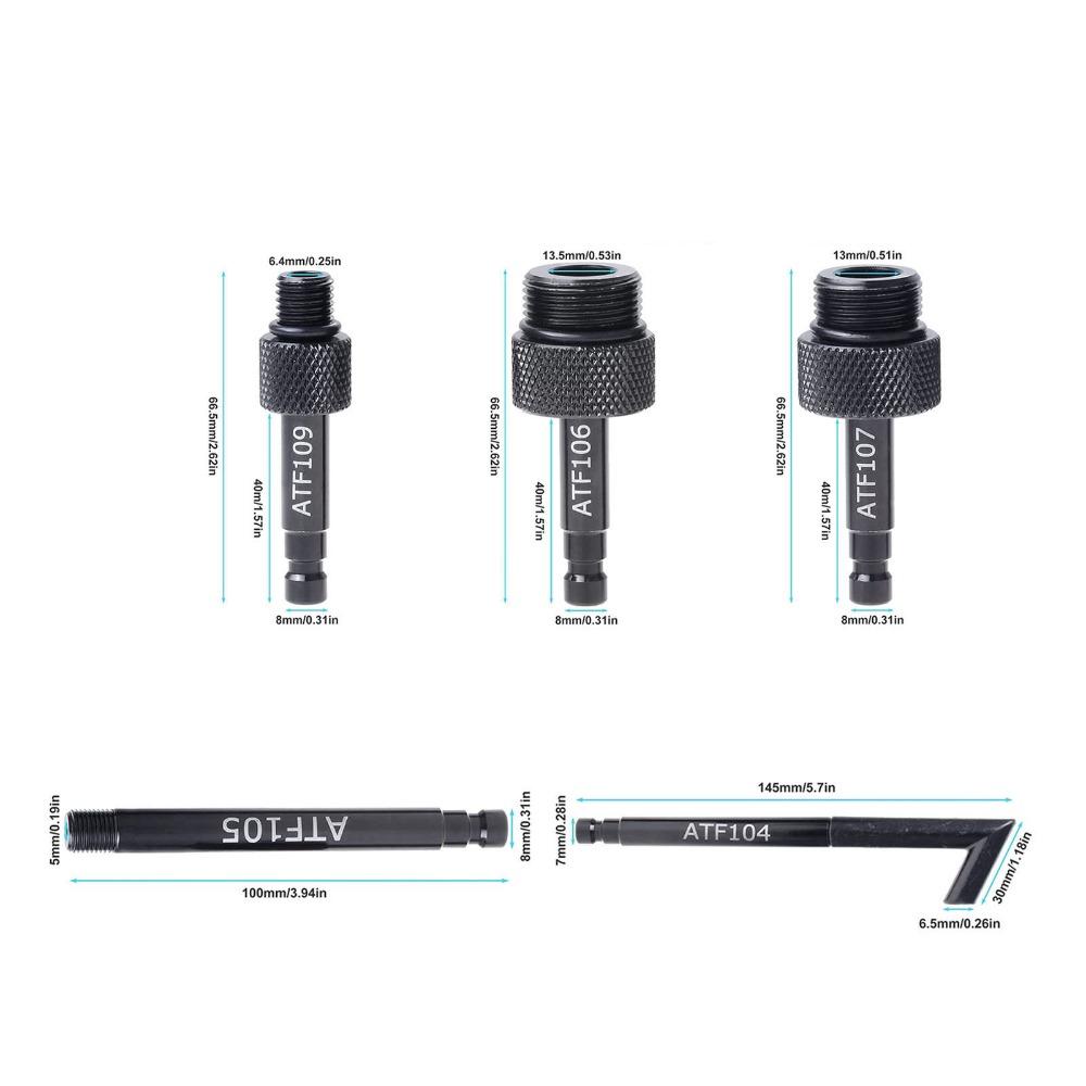 5PCS Black ATF Filler Adapter Automatic Transmission Fluid Adapter  Automatic Transmission Service