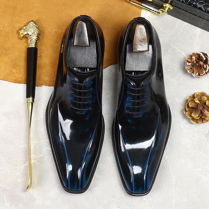 Leather Shoes Men's Business British Oxford Shoes First Layer Cowhide Dress Shoes