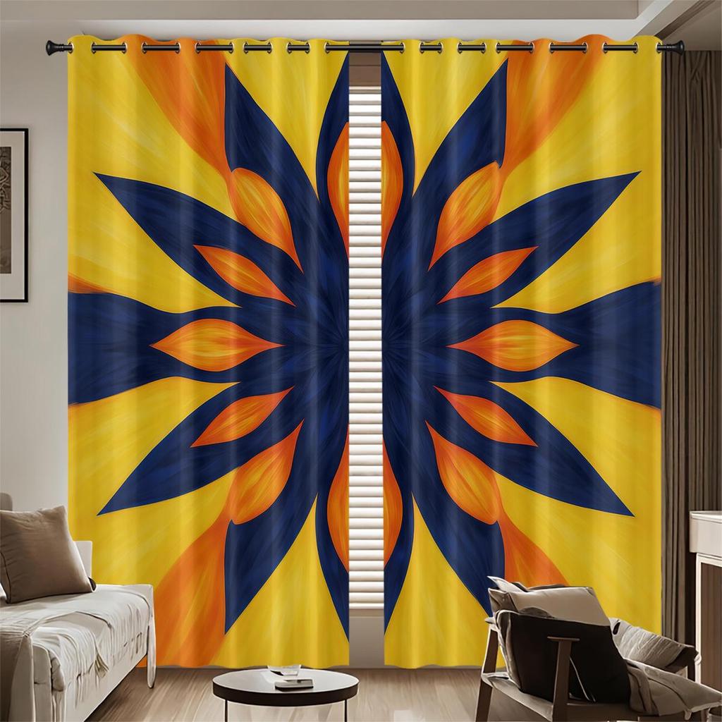 Individuelle Sonnenblumen Verdunkelungsvorhänge - Hochpräziser Digitaldruck, Verdicktes Polyester, Sonnenschutz