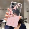 Letter Case For OPPO A40 A40m A60 (LATAM) OPPO A20 Fundas Fashion Flower Cover Transparent Soft Silicone TPU Clear Phone Casing