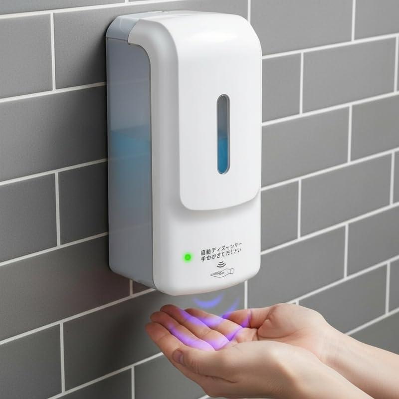 Hand Soap/Hand Cream Dispenser, Automatic Alcohol Disinfectant Spray Dispenser, Battery Operated, Wall Mount Bracket Included, Automatic Sensing,