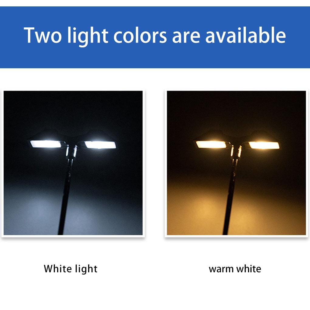 Model Railway Light Table Scene Supplies Mini Train Lamppost Material Accessories Voltages 3V Metal LED Lamps Decorations