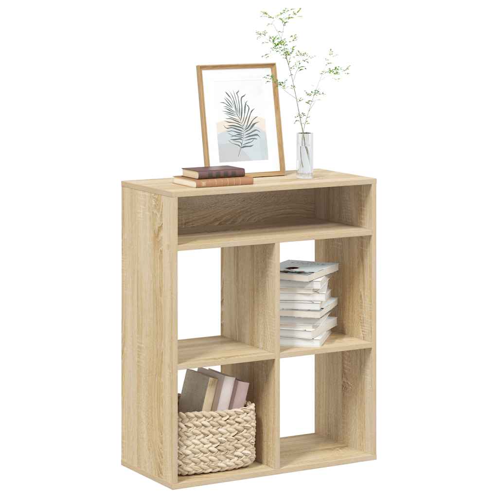 Vidaxl Regał Na Książki Dąb Sonoma 80X35X76 Cm Materiał Drewnopochodny