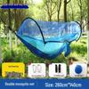 Quick-Open Double Parachute Cloth Hammock with Mosquito Net - Indoor/Outdoor Swing for One Person