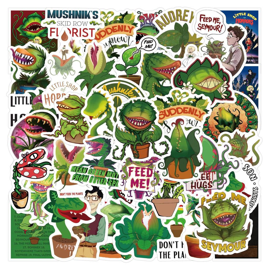 60 New Little Shop of Horrors Plant Graffiti Stickers Decorative Guitar Waterproof Stickers