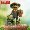 Flat 2d Frog Acrylic Garden Fence, Suitable for Outdoor, Lawn and Courtyard Decoration, Bonsai Landscape Embellishment |   Ideal Gift, Outdoor Garden