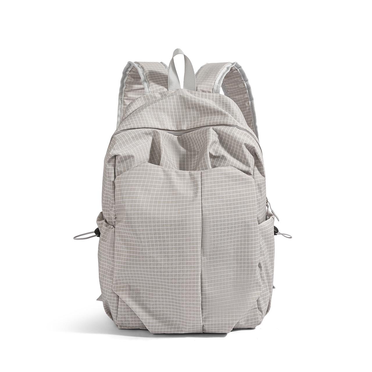 

Spot Nylon Solid Color Backpack for Men & Women - Casual Travel Winter Boutique Bag 30*17*45 cm сірий колір