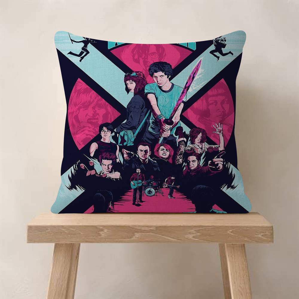 Vintage Movie Scott Pilgrim VS The World Cushion Cover Decorative Pillow Sofa Home Decor Case Pillow Cases