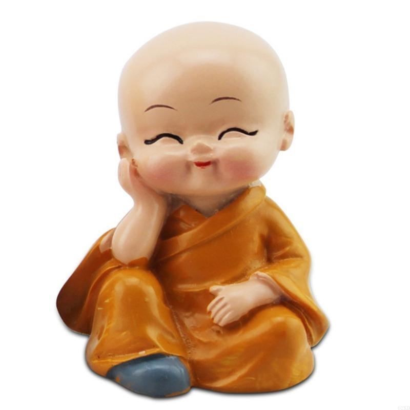 

62KD 4 шт. Статуэтка маленького монаха Полимерное украшение Фигурка маленького монаха Монах кунг-фу CHINA