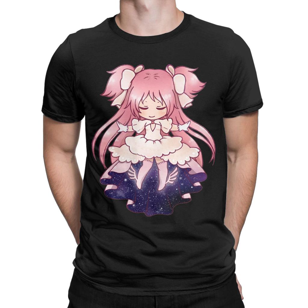 Men Women's Puella Magi Madoka Magica Christmas T Shirt Cotton Tops Leisure Short Sleeve O Neck Tees Printed T-Shirt