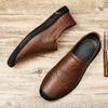 New Leather Shoes Men Classic Loafers Men Casual Shoes Breathable Walking Flats Walking Shoes Retro Outdoor Waterproof Moccasins