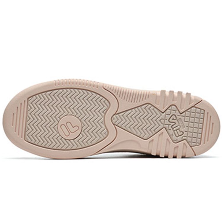 Fila Glory Mid Synthetic Leather Fleece Retro Basketball Shoes Women Sneaker White Cassava-Pink F12W141216FST