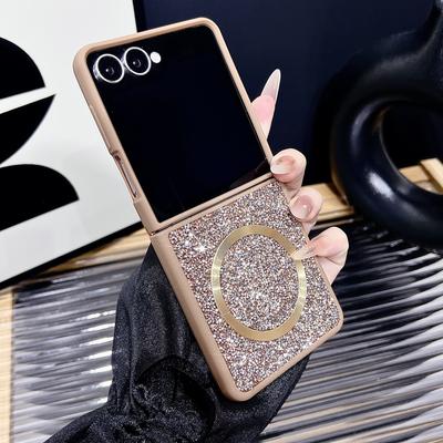 Case for Samsung Galaxy Z Flip3/4/5/6/7 with MagSafe & PU Colorful Shockproof Phone Bumpers Cover