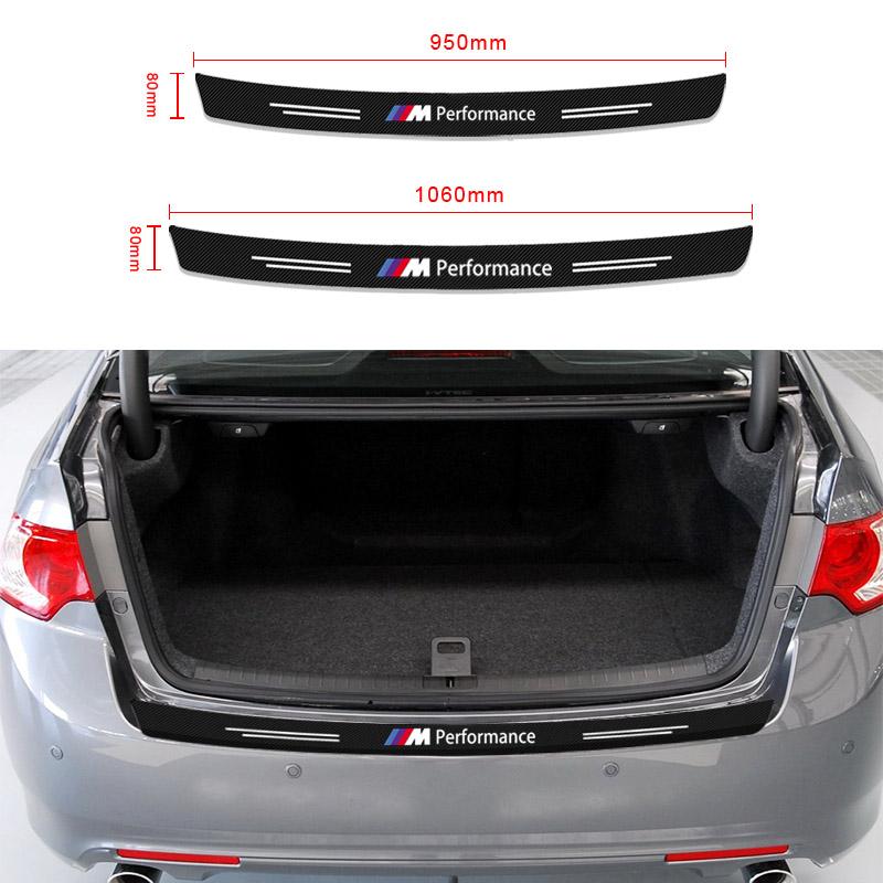 1pcs Carbon Fiber Car Trunk Rear Bumper Sticker Guard Plate Protector For BMW M E34 E36 E60 E90 E46 E39 E70 F10 F20 F30 X5 X6 X1 M3 M5 M6 E71 F01 F87