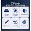 for Jeep Grand Cherokee 2021 2022 2023 2024 Interior TPU Anti-scratch Film Center Console Navigation Panel Protection Sticker