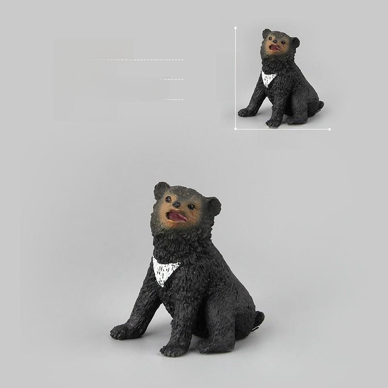 Black Bear Model Toy With Realistic For Childrens Play And Collecting