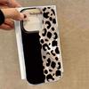 INS Korean Black Leopard Print Phone Case for iphone 17 Air 16 15 14 13 11 12 Pro Max 7 8 Plus X XS XR SE 2022 2020 16e Cover