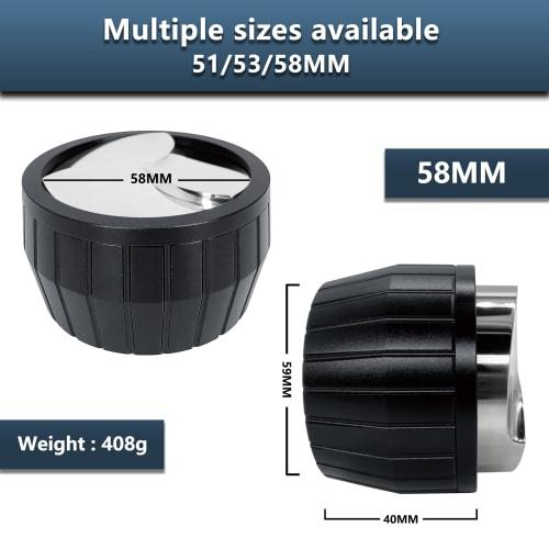 NEOUZA Coffee Distributor - Gravity Self-Adaptive Espresso Portafilter with Leveler and 3-Leaf Clover Base (58mm)