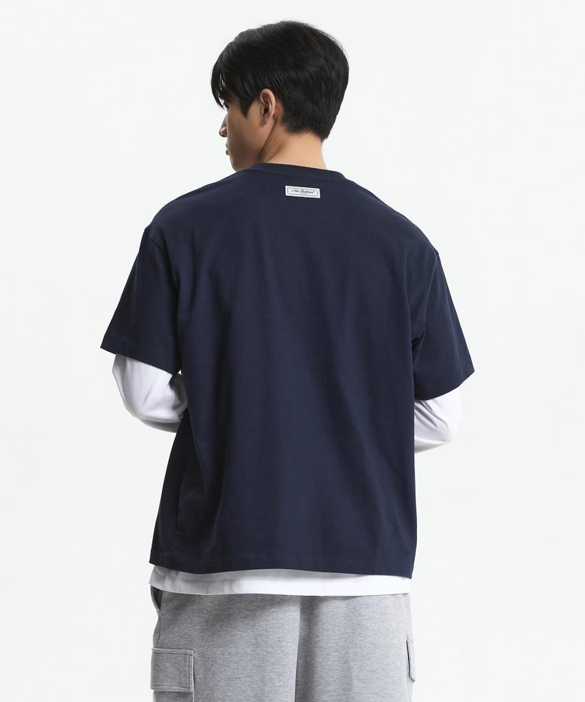 Nyuballanseu Nbnegco212 / Uni Heritage Short Sleeve T-Shirt (Navy)