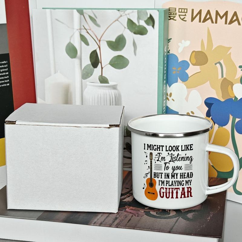 

Vintage enamel cup graduation season mug printing LOGO heat transfer anti-drop porcelain cup kindergarten water cup printing photo 301-400ml срібний