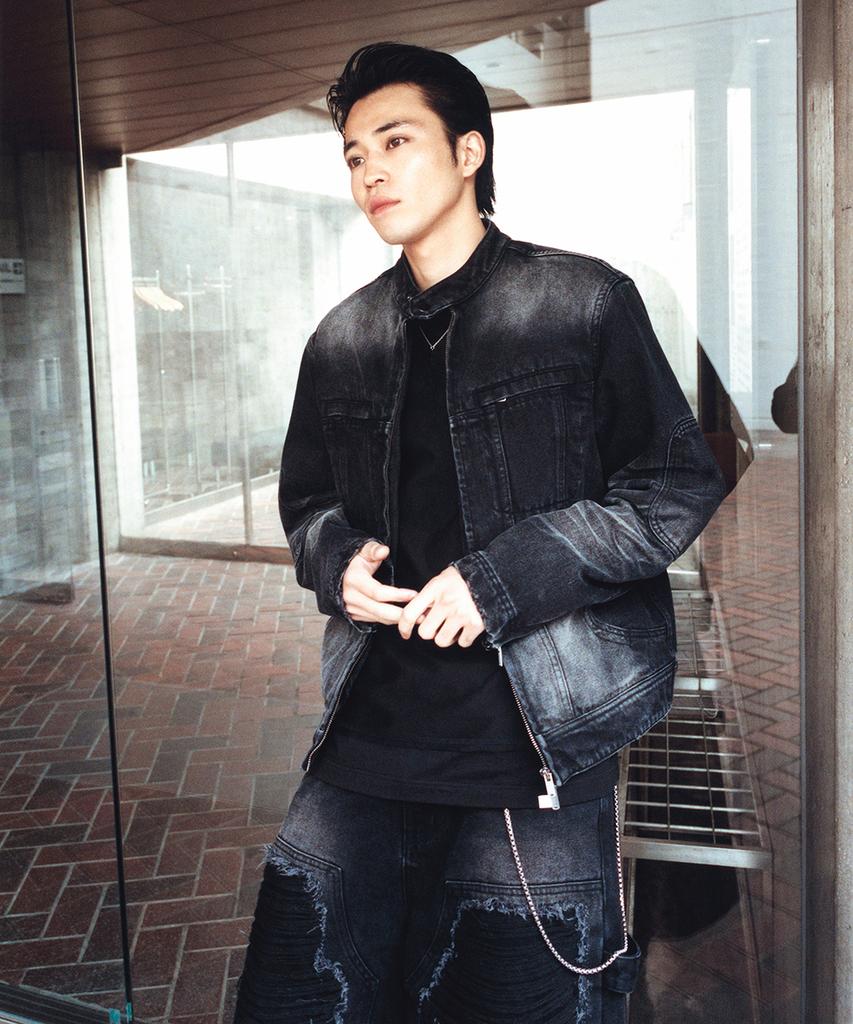 Nomanual Washed Denim Rider Jacket - Washed Black