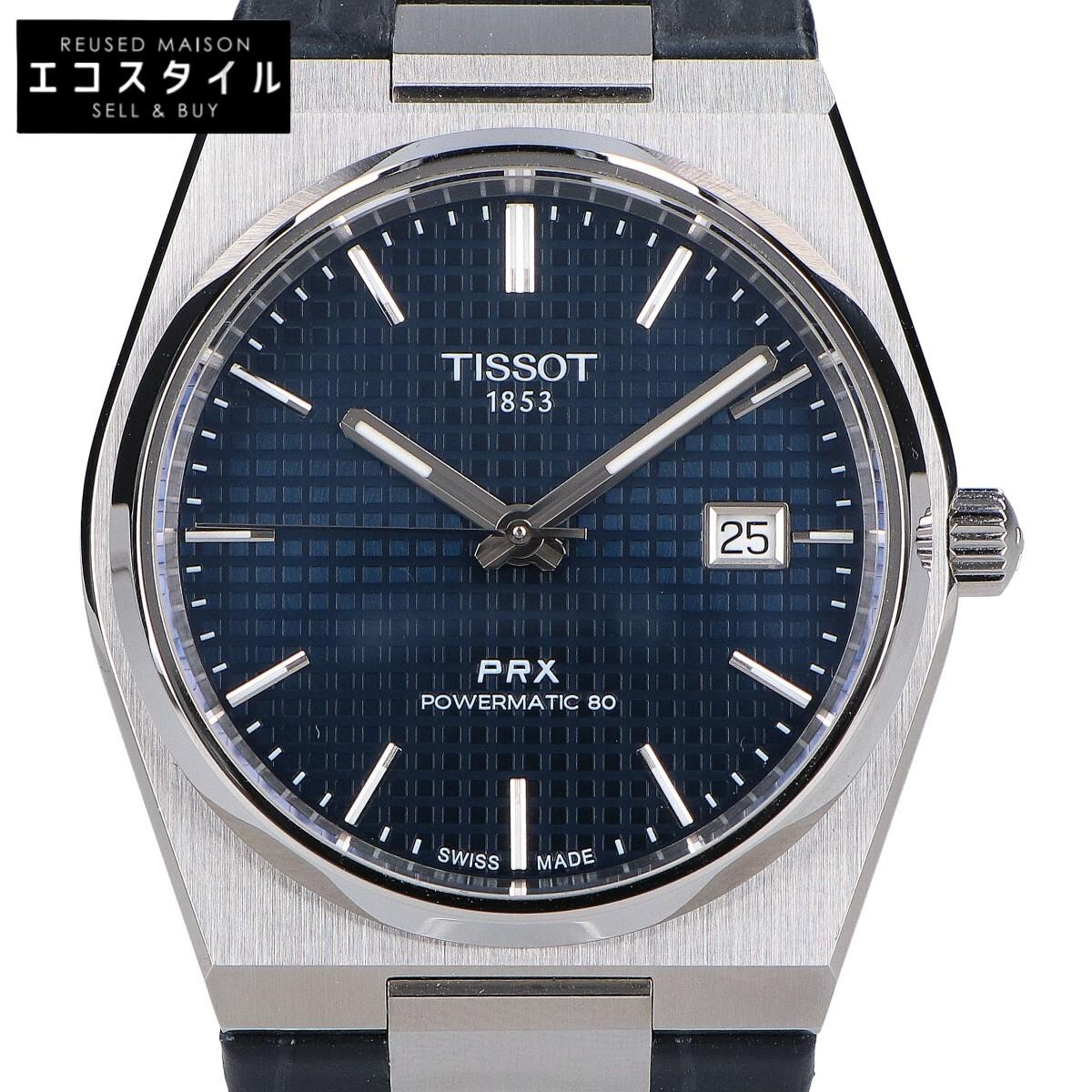 

TISSOT [Excellent Condition] T137.407.16.041.00 TISSOT PRX 1.6 Powermatic 80 Mechanical Automatic with See-Through Back Watches Silver/dark blueUsed
