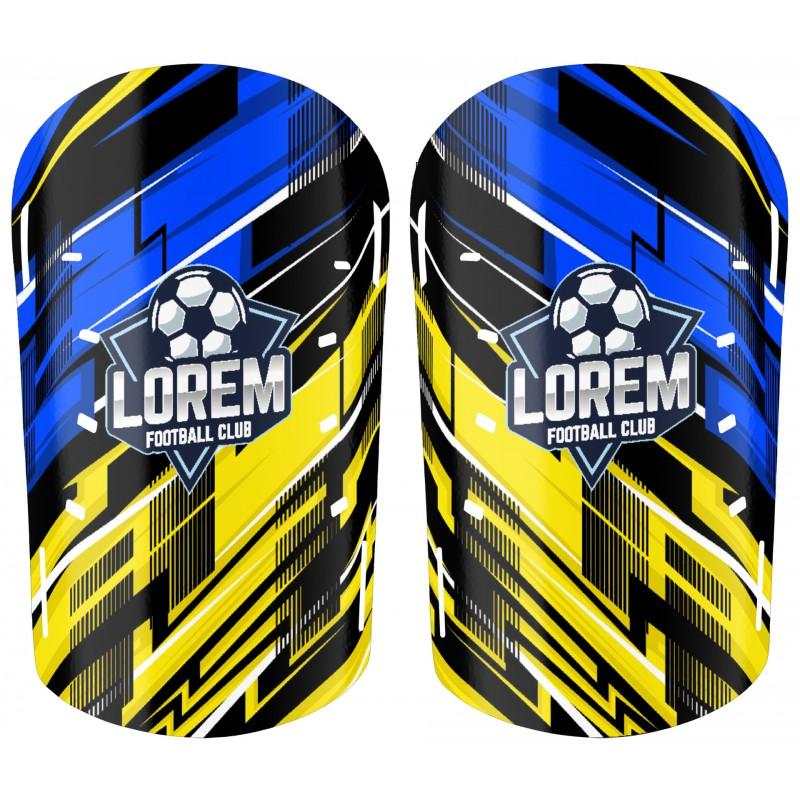 Professional Soccer Shin Guards With Sublimation Print Training Match Use