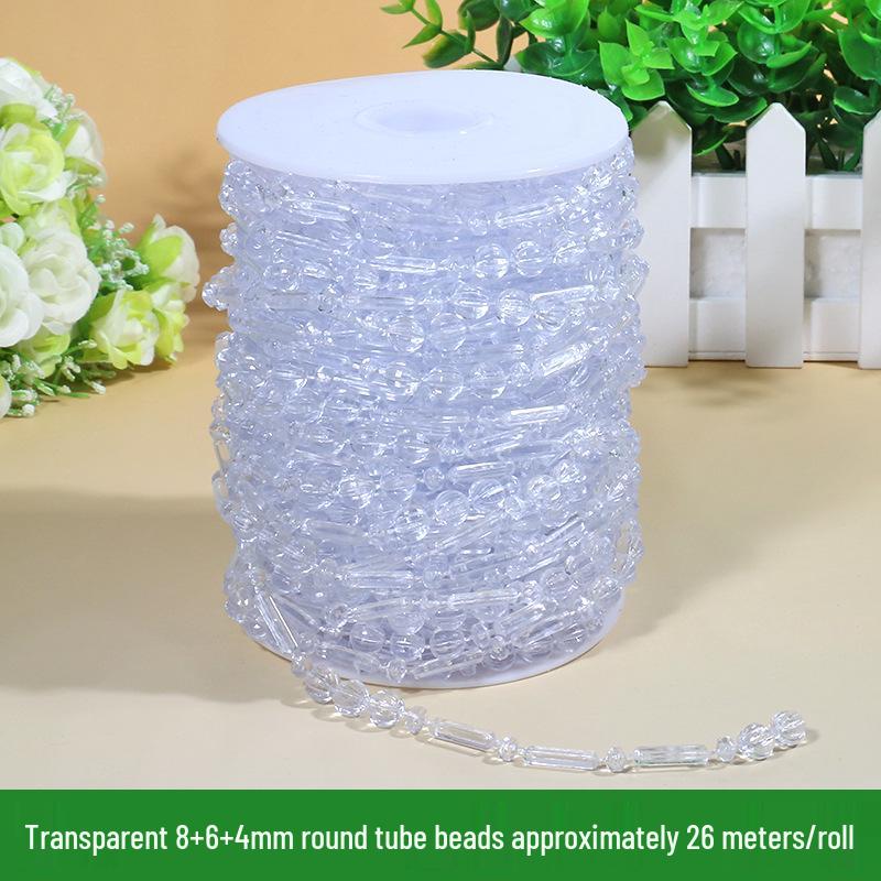 ABS Faux Pearl Beaded Chain - 8MM DIY Wedding & Festive Decor Accessories