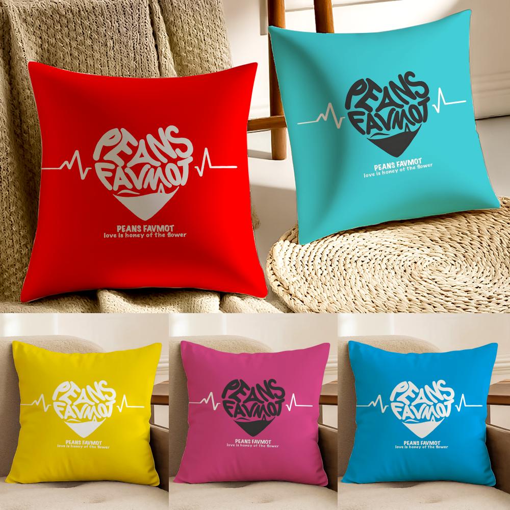 Lovely Sentence For Family Warm Hearts Cushion Cover Pillowcase Antidustmite Living Room Sofa Decor Cushion Room